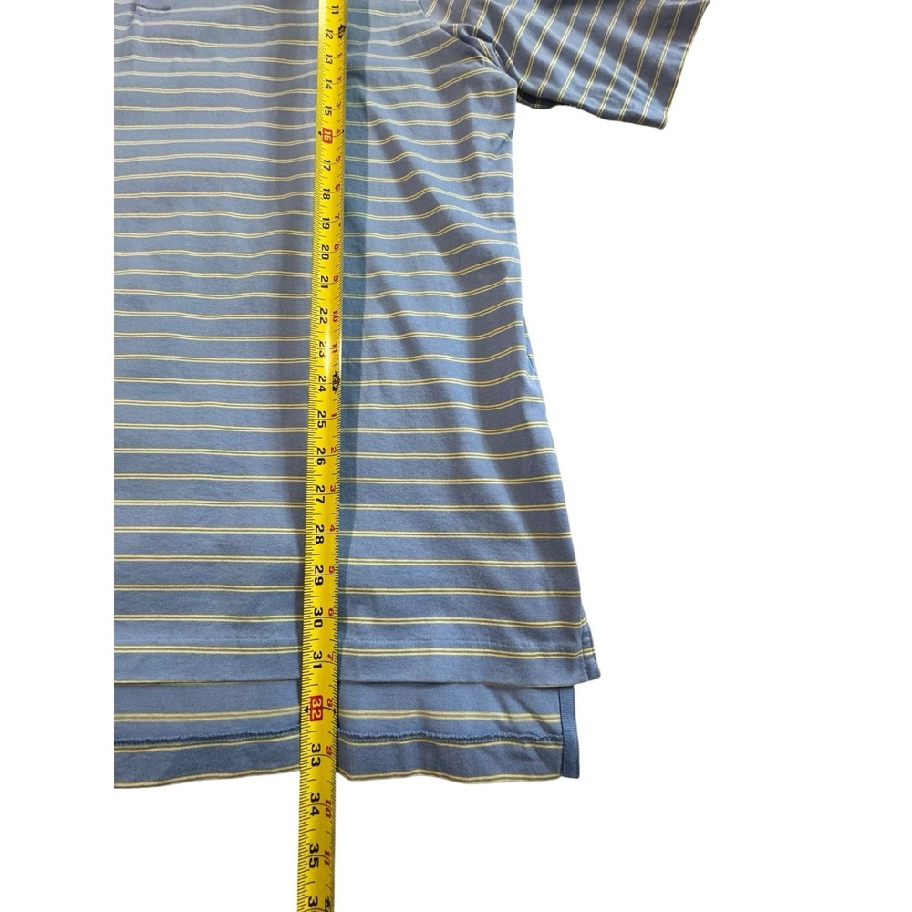 Polo Golf Ralph Lauren Mens XXL Striped Polo Shirt Blue Yellow Pima Cotton - Picture 8 of 8